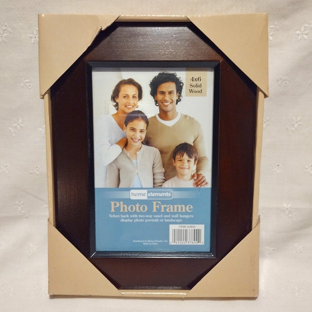 Home Elements || Wood Photo Frame 4 x 6